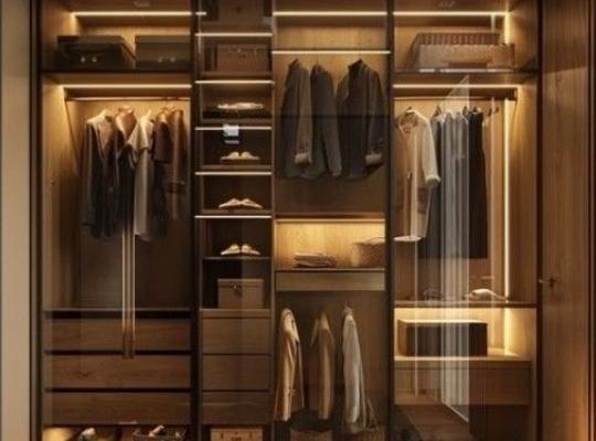 Bronz Reflekte Camlı Ray Dolap