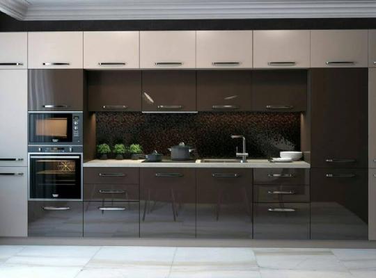 Çift Katlı Modern Ankastre Mutfak Dolabı