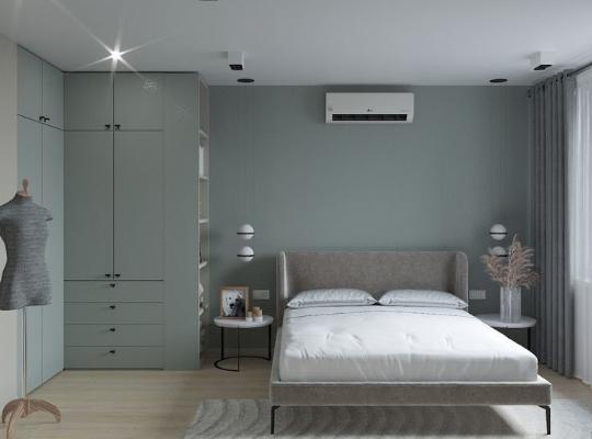 Kartal Turkuaz Yeşili L Yatak Odası Tasarımı