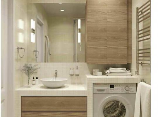 Çamaşır Makinalı Banyo Dekorasyon Örneği